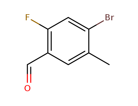 4-Bromo-2-fluoro-5-methylbenzaldehyde cas no. 916792-23-9 98%