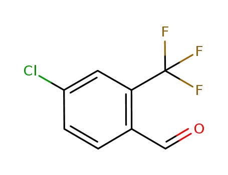 Molecular Structure of 320-43-4 (4-CHLORO-2-(TRIFLUOROMETHYL)BENZALDEHYDE)