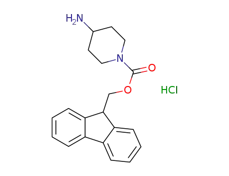 Molecular Structure of 811841-89-1 (4-AMINO-1-N-FMOC-PIPERIDINE HYDROCHLORIDE)