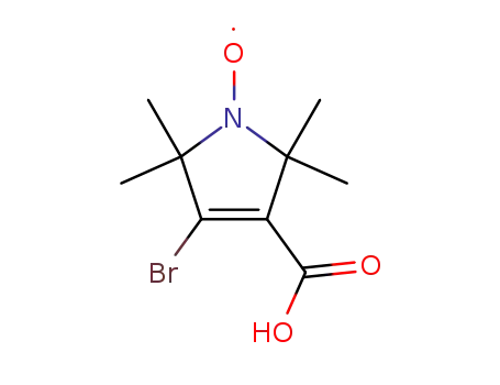 Molecular Structure of 78033-69-9 (4-Bromo-1-oxyl-2,2,5,5-tetramethyl-δ3-pyrroline-3-carboxylic Acid)