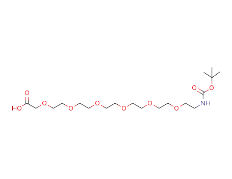 Molecular Structure of 391684-36-9 (Boc-NH-PEG(5)-COOH(22atoms))
