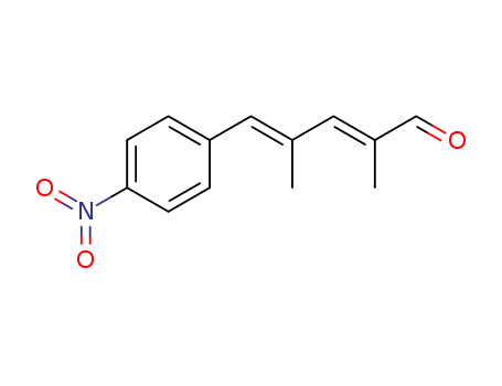 Molecular Structure of 59488-84-5 (2,4-Pentadienal, 2,4-dimethyl-5-(4-nitrophenyl)-, (2E,4E)-)