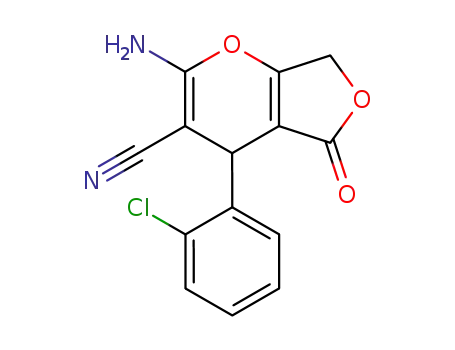 2-amino-4-(2-chlorophenyl)-5,7-dihydro-5-oxo-4H-furo[3,4-b]pyran-3-carbonitrile