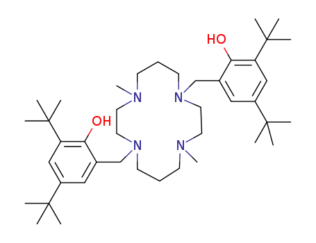 Molecular Structure of 1428144-91-5 (1,8-bis(2-hydroxy-3,5-di-tert-butylbenzyl)-4,11-dimethyl-1,4,8,11-tetraazacyclotetradecane)