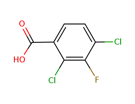 Molecular Structure of 915145-05-0 (2,4-Dichloro-3-fluorobenzoic acid)