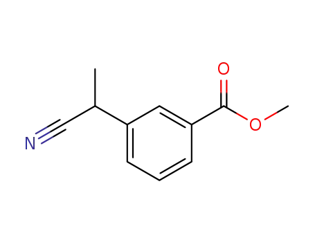 Molecular Structure of 146257-39-8 (2-<3-(carboxymethyl)phenyl>propionitrile)