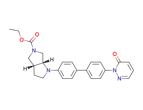 Molecular Structure of 948846-69-3 (ethyl (3aR,6aR)-1-[4'-(6-oxopyridazin-1(6H)-yl)-1,1'-biphenyl-4-yl]hexahydropyrrolo[3,4-b]pyrrole-5(1H)-carboxylate)
