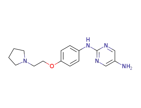 Molecular Structure of 910904-67-5 (2,5-PyriMidinediaMine, N2-[4-[2-(1-pyrrolidinyl)ethoxy]phenyl]-)