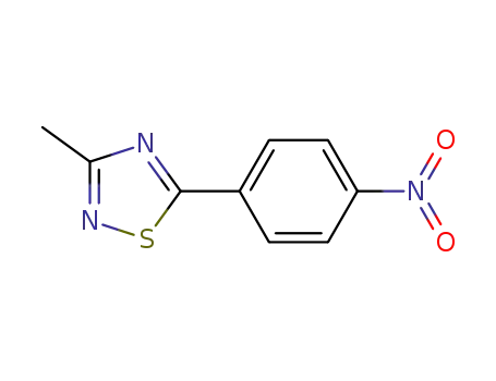 Molecular Structure of 800408-77-9 (1,2,4-Thiadiazole,3-methyl-5-(4-nitrophenyl)-(9CI))