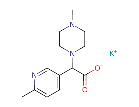 Molecular Structure of 1092477-84-3 (potassium (+/-)-(4-methyl-1-piperazinyl)(6-methyl-3-pyridinyl)acetate)