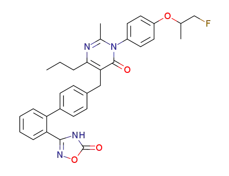 3-[4-(2-fluoro-1-methylethoxy)phenyl]-2-methyl-5-{[2'-(5-oxo-4,5-dihydro-1,2,4-oxadiazol-3-yl)biphenyl-4-yl]methyl}-6-propylpyrimidin-4(3H)-one