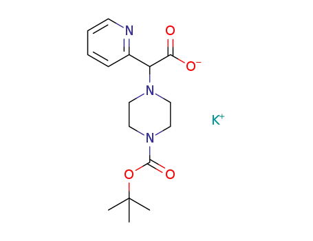 Molecular Structure of 1092477-91-2 ((+/-)-potassium (4-{[(1,1-dimethylethyl)oxy]carbonyl}-1-piperazinyl)(2-pyridinyl)carboxylate)