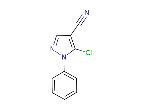 Molecular Structure of 1050619-81-2 (5-Chloro-1-phenyl-1H-pyrazole-4-carbonitrile)