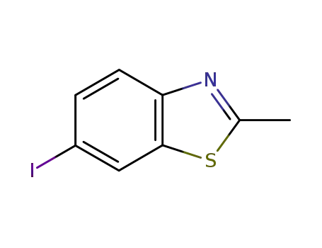 Molecular Structure of 68867-20-9 (6-IODO-2-METHYL-1,3-BENZOTHIAZOLE 90)