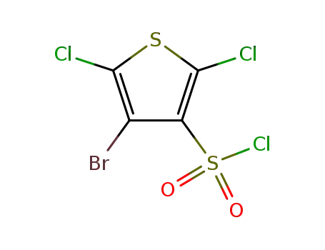 Molecular Structure of 166964-36-9 (4-BROMO-2,5-DICHLOROTHIOPHENE-3-SULFONYL CHLORIDE)