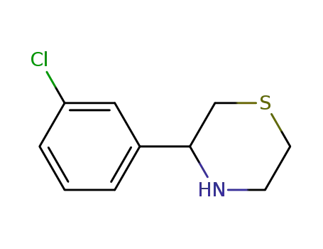 Molecular Structure of 864685-25-6 (3-(3-Chlorophenyl)thiomorpholine)