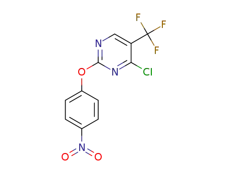 Molecular Structure of 1265228-21-4 (4-chloro-2-(4-nitrophenoxyl)-5-trifluoromethyl pyrimidine)