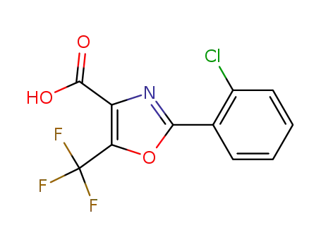 Molecular Structure of 939377-07-8 (2-(2-chlorophenyl)-5-trifluoromethyloxazole-4-carboxylic acid)
