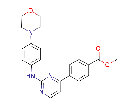Molecular Structure of 1056634-62-8 (ethyl 4-(2-(4-MorpholinophenylaMino)pyriMidin-4-yl)benzoate)