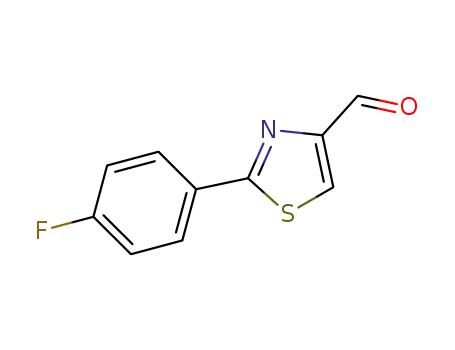 Molecular Structure of 875858-80-3 (2-(4-FLUORO-PHENYL)-THIAZOLE-4-CARBALDEHYDE)