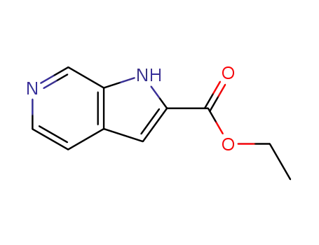 Molecular Structure of 24334-19-8 (1H-PYRROLO[2,3-C]PYRIDINE-2-CARBOXYLIC ACID ETHYL ESTER)