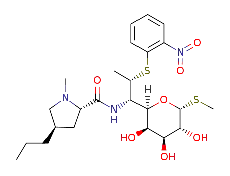 Molecular Structure of 941588-55-2 (7(S)-7-deoxy-7-(2-nitrophenylthio)lincomycin)