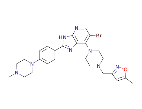 3H-Imidazo[4,5-b]pyridine, 6-bromo-7-[4-[(5-methyl-3-isoxazolyl)methyl]-1-piperazinyl]-2-[4-(4-methyl-1-piperazinyl)phenyl]-
