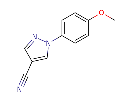 Molecular Structure of 118718-59-5 (1-(4-Methoxyphenyl)-1H-pyrazole-4-carbonitrile)