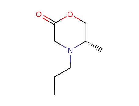 Molecular Structure of 710654-85-6 (2-Morpholinone,5-methyl-4-propyl-,(5S)-(9CI))