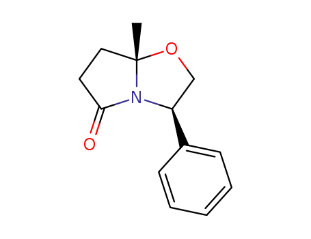 Molecular Structure of 153745-22-3 ((3S-CIS)-7A-METHYL-3-PHENYLTETRAHYDROPYRROLO[2,1-B]OXAZOL-5(6H)-ONE)