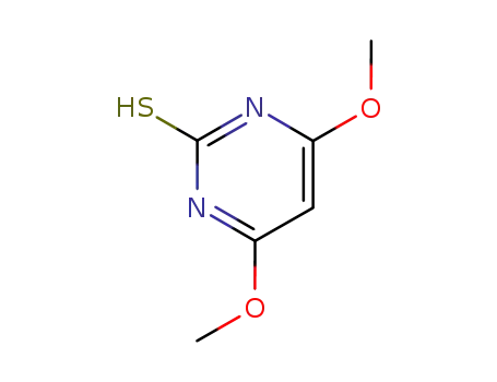 Molecular Structure of 57235-35-5 (2-Mercapto-4,6-dimethoxypyrimidine)