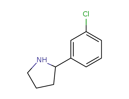 Molecular Structure of 298690-74-1 (3-(2-CHLORO-PHENYL)-PYRROLIDINE)