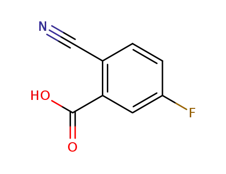 Molecular Structure of 518070-24-1 (Benzoic acid, 2-cyano-5-fluoro- (9CI))