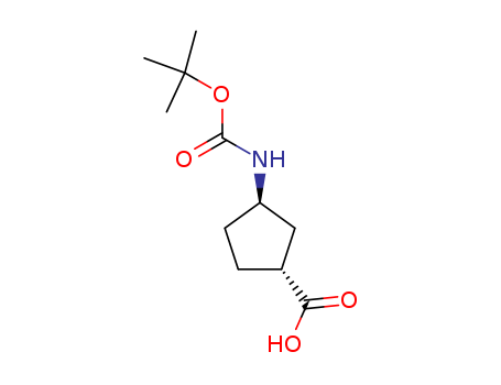 489446-85-7,(1R,3R)-N-BOC-1-AMINOCYCLOPENTANE-3-CARBOXYLIC ACID, 98% E.E.,(1R,3R)-3-[(2-methylpropan-2-yl)oxycarbonylamino]cyclopentane-1-carboxylic acid;(1R,3R)-3-((tert-Butoxycarbonyl)amino)cyclopentanecarboxylic acid;