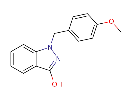 Molecular Structure of 1029-30-7 (1-(4-methoxybenzyl)-1,2-dihydro-3H-indazol-3-one)
