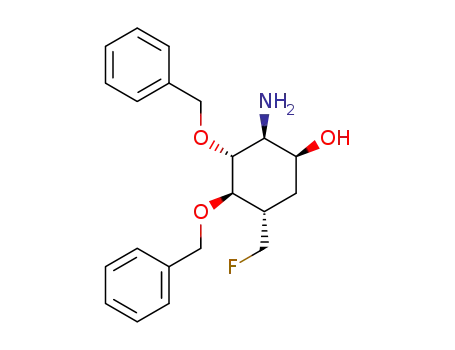 Molecular Structure of 1417339-13-9 ((1S,2S,3R,4R,5S)-2-amino-3,4-bis(benzyloxy)-5-(fluoromethyl)cyclohexanol)