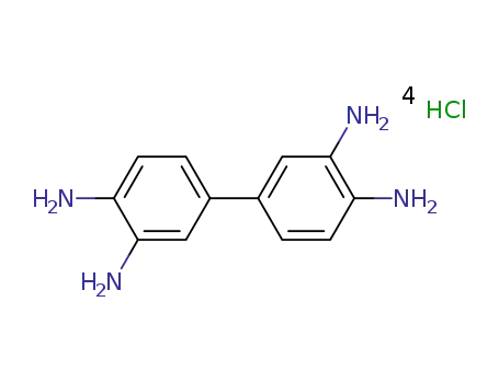 Molecular Structure of 7411-49-6 (3,3',4,4'-Biphenyltetramine tetrahydrochloride)
