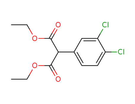 Molecular Structure of 28751-26-0 (DIETHYL 2-(3,4-DICHLOROPHENYL)MALONATE)