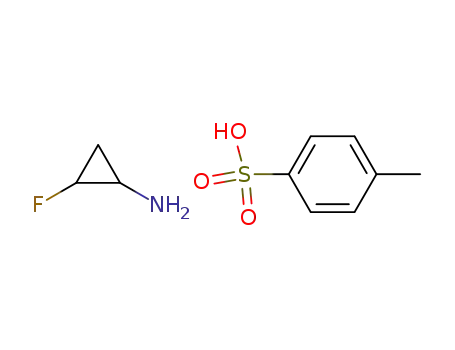 Molecular Structure of 185225-84-7 (Cyclopropanamine,2-fluoro-,(1S,2R)-,4-methylbenzenesulfonate(9CI))