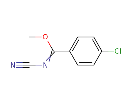 Molecular Structure of 102423-20-1 (Benzenecarboximidic acid, 4-chloro-N-cyano-, methyl ester)