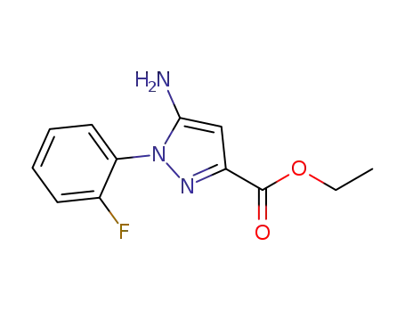 Molecular Structure of 304874-05-3 (ethyl 5-amino-1-(2-fluorophenyl)-1H-pyrazole-3-carboxylate)