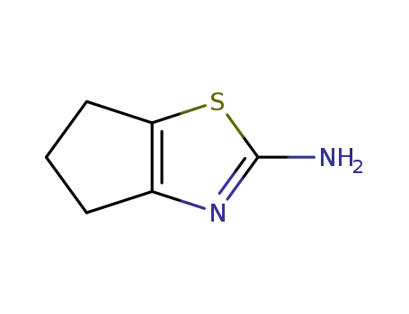 Molecular Structure of 53051-97-1 (5,6-DIHYDRO-4H-CYCLOPENTATHIAZOL-2-YLAMINE)