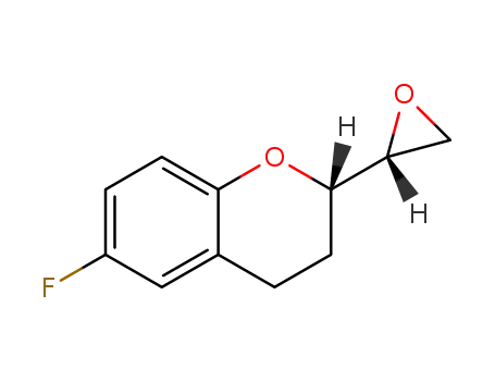 Molecular Structure of 876514-31-7 ((2R)-rel-6-Fluoro-3,4-dihydro-2-(2R)-2-oxiranyl-2H-1-benzopyran)