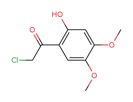 Molecular Structure of 103038-62-6 (2-chloro-1-(2-hydroxy-4,5-dimethoxy-phenyl)ethanone)