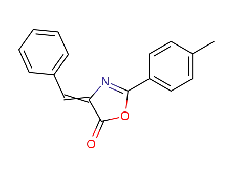 Molecular Structure of 16352-73-1 (4-Benzylidene-4,5-dihydro-2-(p-tolyl)oxazol-5-one)