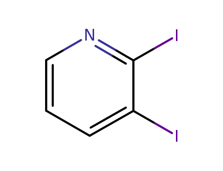 Molecular Structure of 83674-70-8 (2,3-DIIODO-PYRIDINE)