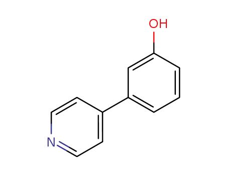 Molecular Structure of 80653-80-1 (Phenol, 3-(4-pyridinyl)-)