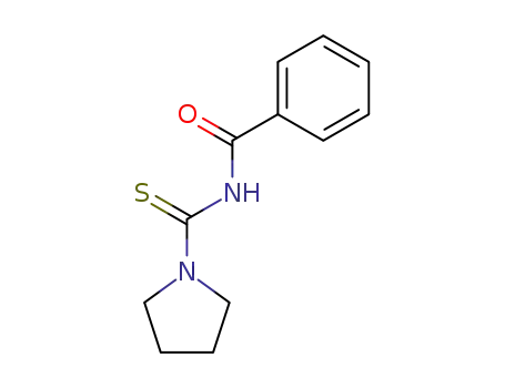 Molecular Structure of 55103-09-8 (N-(pyrrolidin-1-ylcarbothioyl)benzamide)