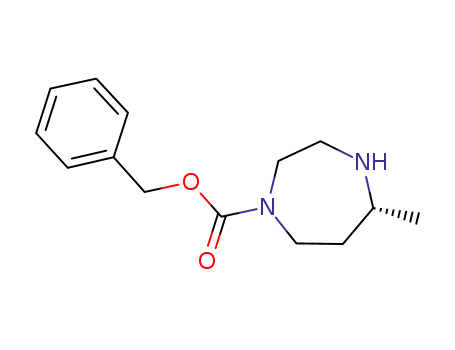 Molecular Structure of 1001401-60-0 (1H-1,4-Diazepine-1-carboxylic acid, hexahydro-5-Methyl-, phenylMethyl ester, (5R)-)