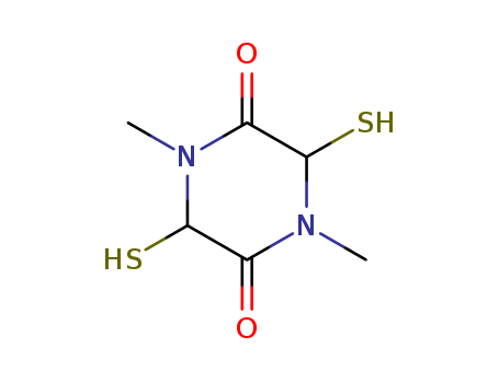 Molecular Structure of 19552-98-8 (2,5-Piperazinedione, 3,6-dimercapto-1,4-dimethyl-)
